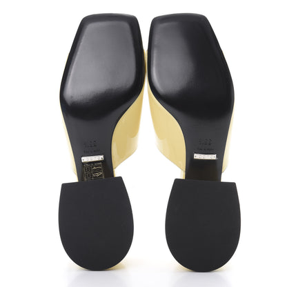 Gucci Patent Lexi Horsebit Mid-Heel Slide Sandals 35.5 Burro 5 of 8