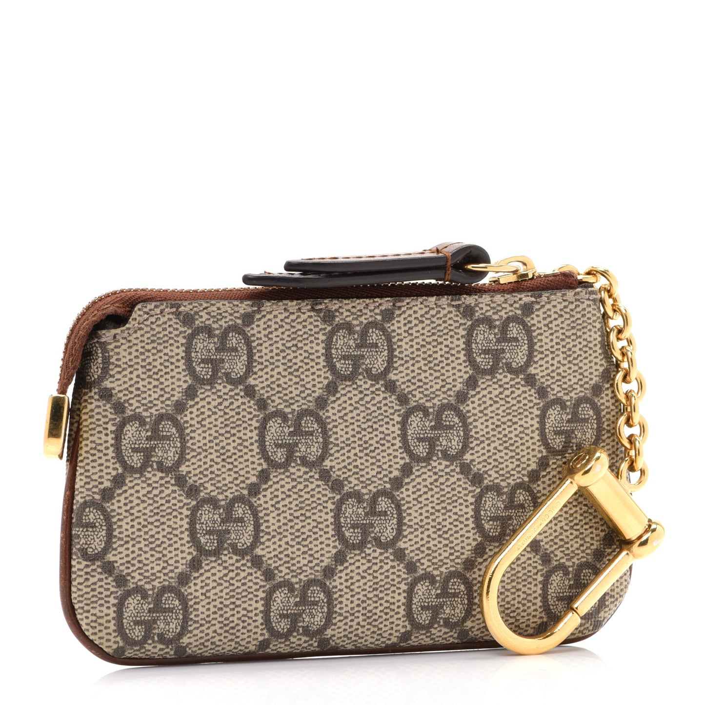 GG Supreme Monogram Key Case Brown