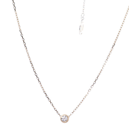 Cartier 18K Yellow Gold Diamond LM D'Amour Pendant Necklace 1 of 8