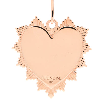 Foundrae 18K Rose Gold Oversized Love Token Extended Clip Extension Chain Necklace 4 of 5