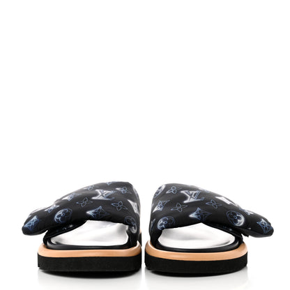 Louis Vuitton Nylon Monogram Womens Pool Pillow Comfort Mules 38 Navy Blue 2 of 8
