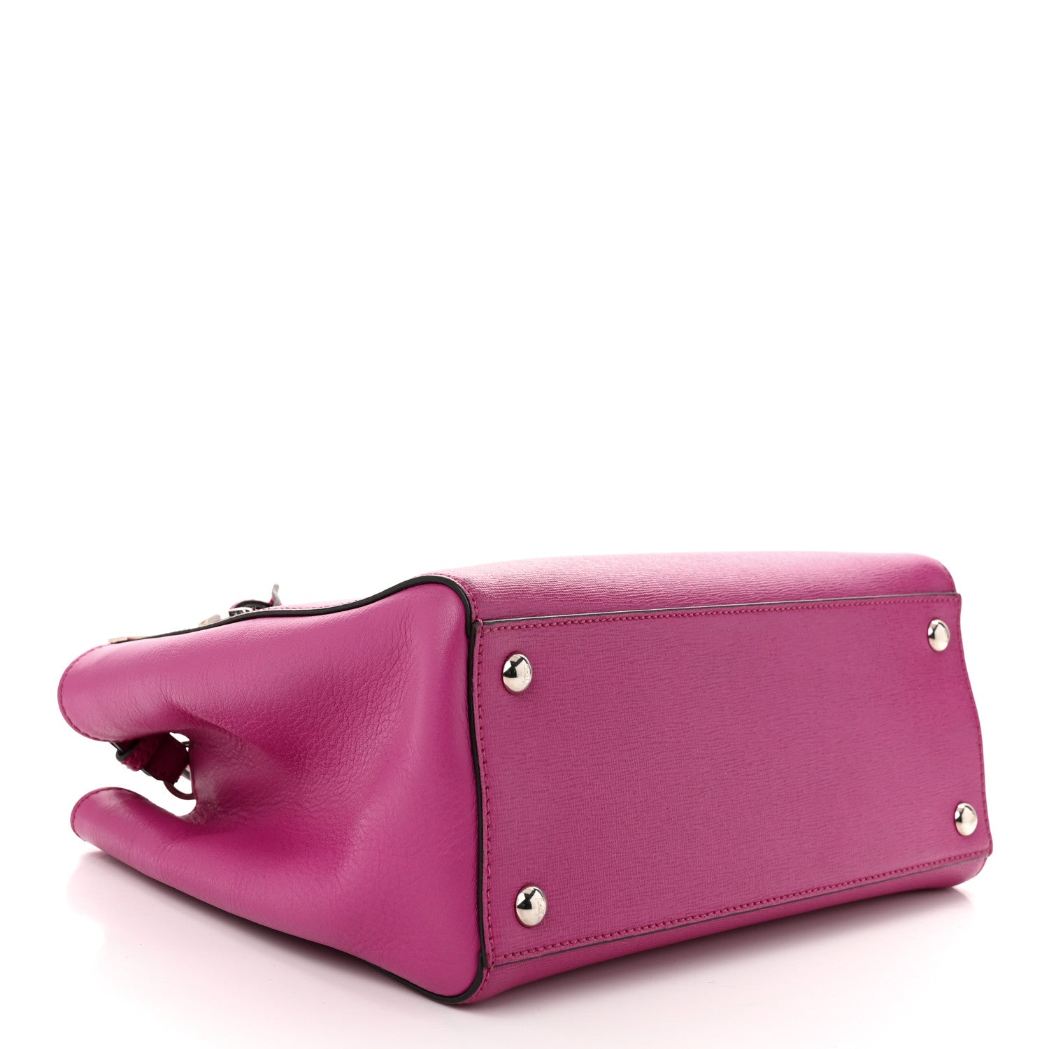 Fendi Vitello Elite Petite 2Jours Tote Magenta 4 of 11