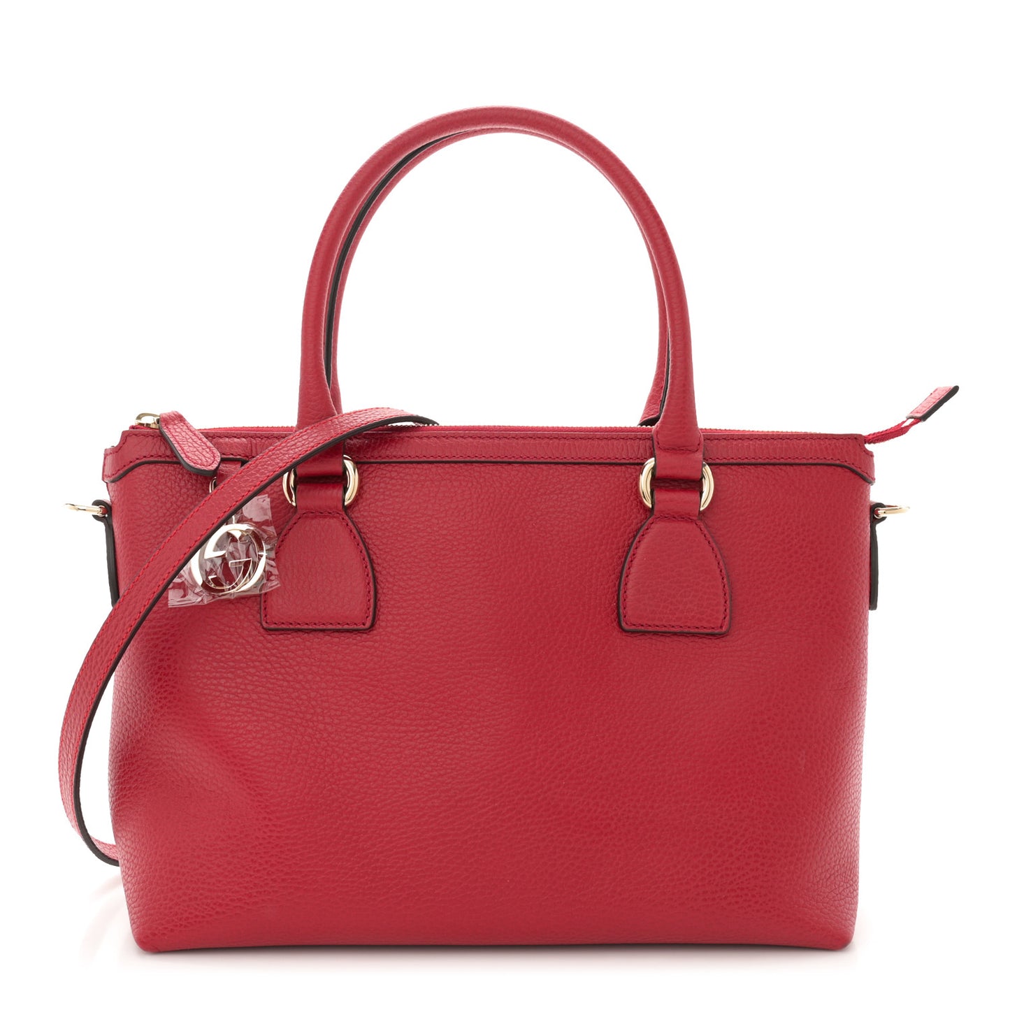 Dollar Calfskin GG Charm Satchel Red