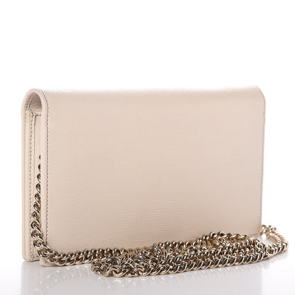 Gucci Textured Calfskin Medium Betty Chain Wallet White 3 of 7
