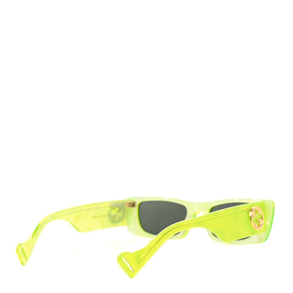 Gucci Acetate Rectangular Sunglasses GG0516S Fluorescent Yellow 4 of 8