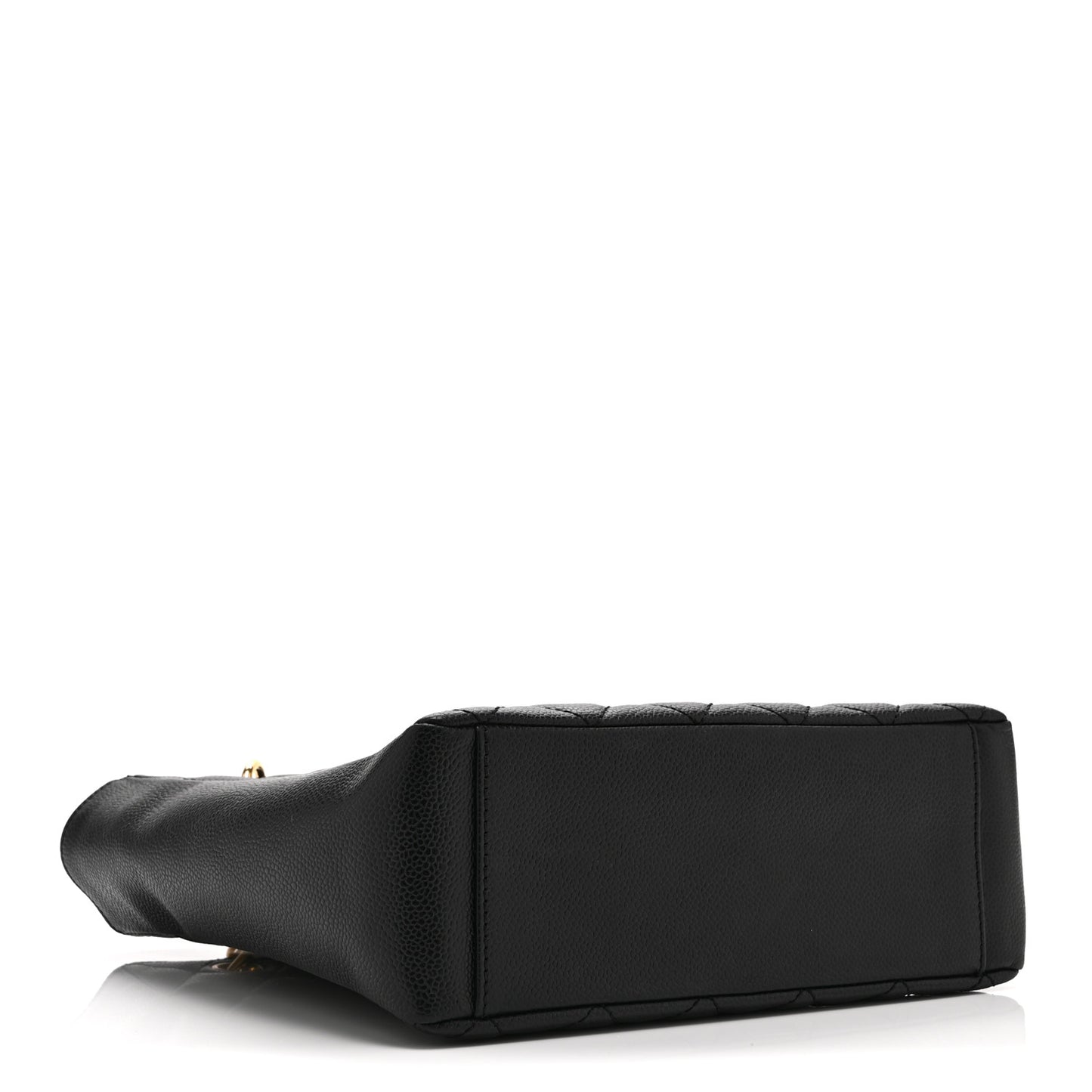 Caviar Quilted Petit Shopping Tote PST Black