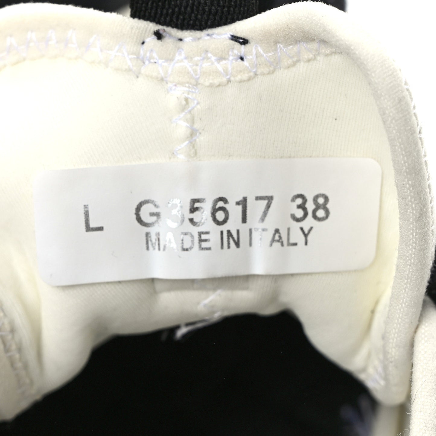 Velvet Calfskin Mixed Fibers CC Sneakers 38 Ivory Black