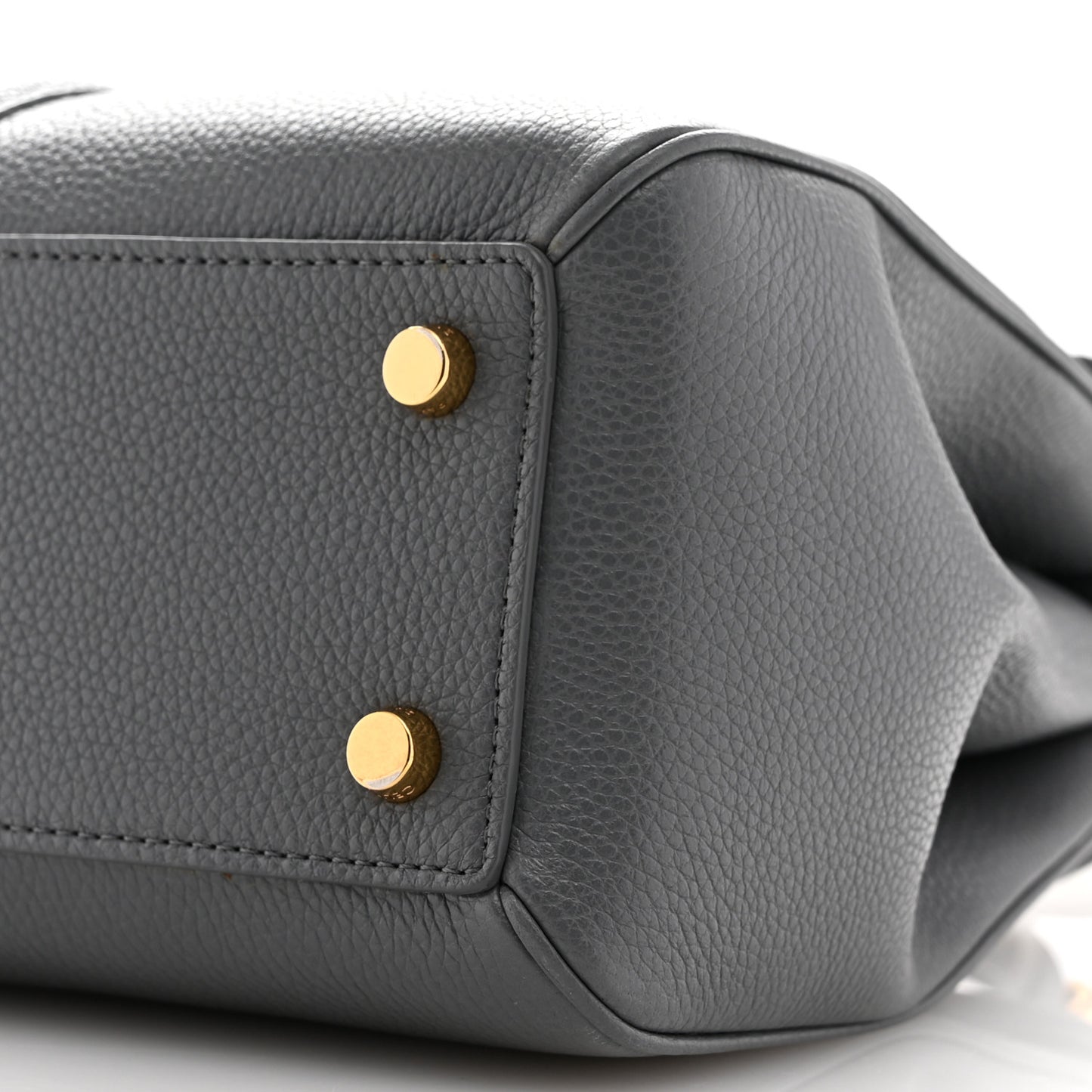 Grained Calfskin Small 16 Top Handle Bag Storm