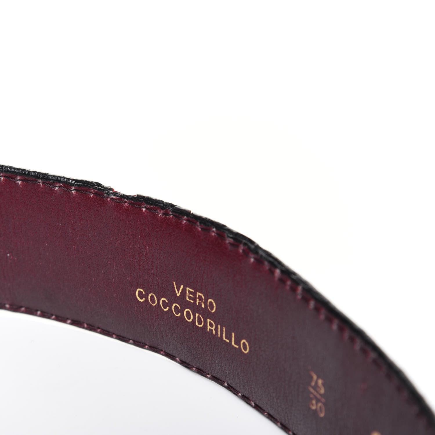 Chanel Crocodile Belt 75 30 Burgundy 9 of 12