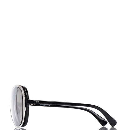 Chanel Clip On Sunglasses 71232 Black Grey 5 of 11