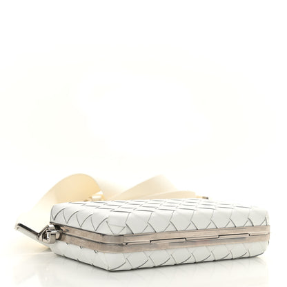 Bottega Veneta Spazzolato Intrecciato Mens Crossbody Messenger Bag Bianco 4 of 10