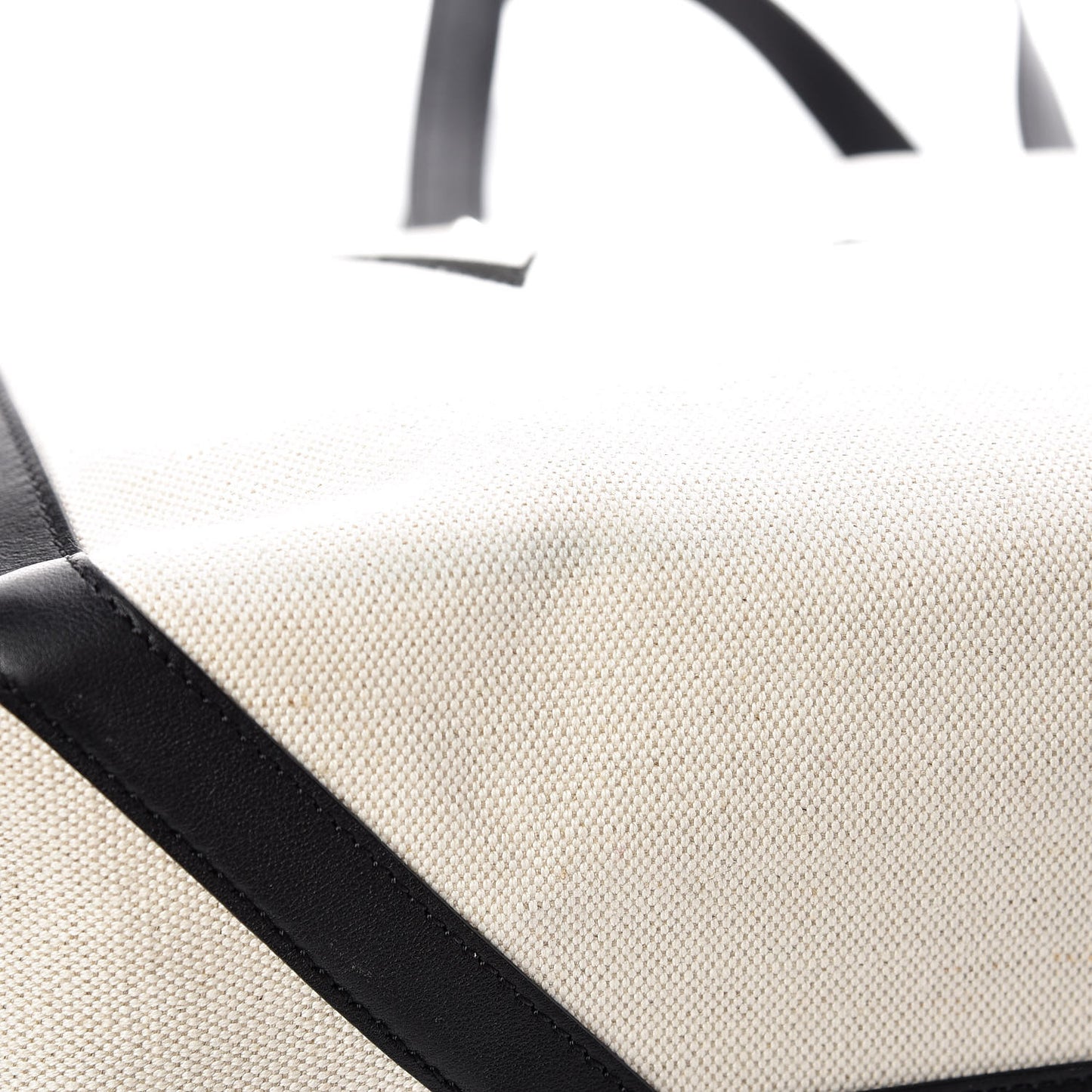 Canvas Calfskin VLTN Print Small Rockstud Tote Naturale Black