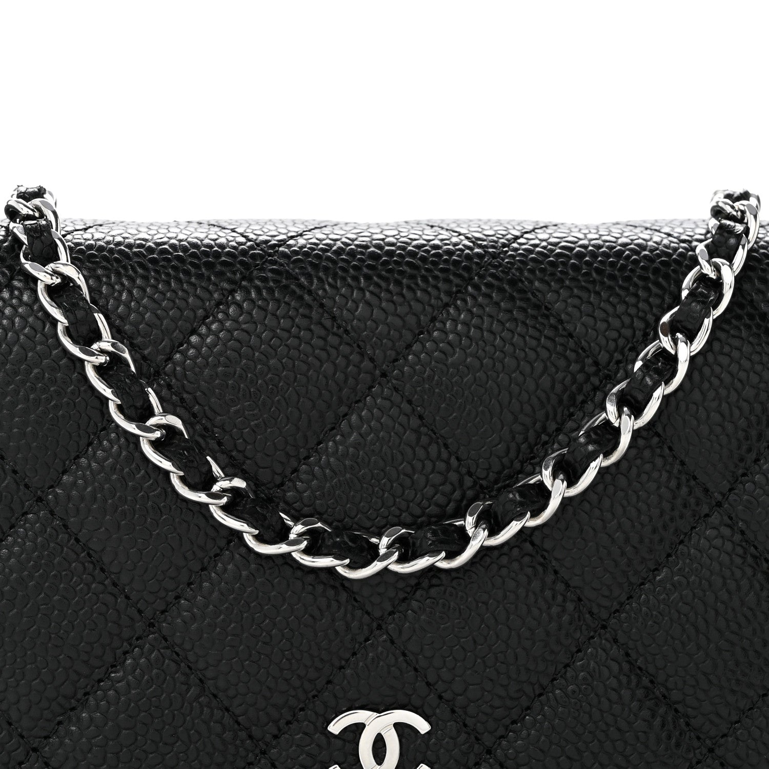 Chanel Caviar Quilted Wallet On Chain WOC Black 9 of 13
