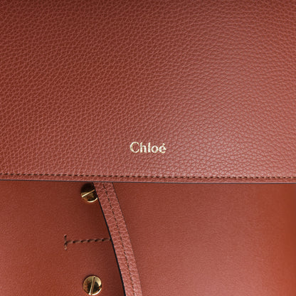 Chloe Smooth Grained Calfskin Medium Aby Tote Sepia Brown 9 of 11