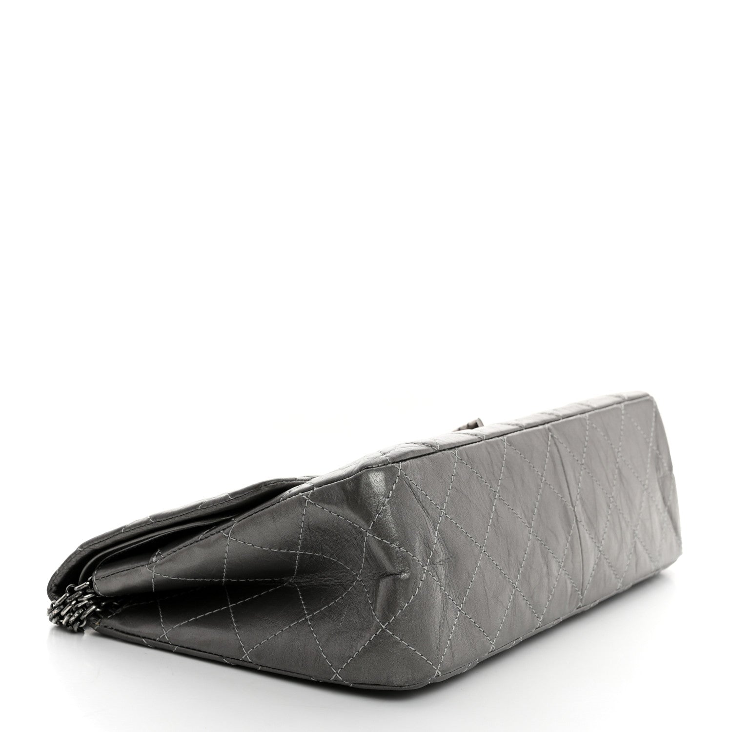 Chanel Metallic Aged Calfskin Quilted 2.55 Reissue 227 Flap Dark Silver 4 of 11