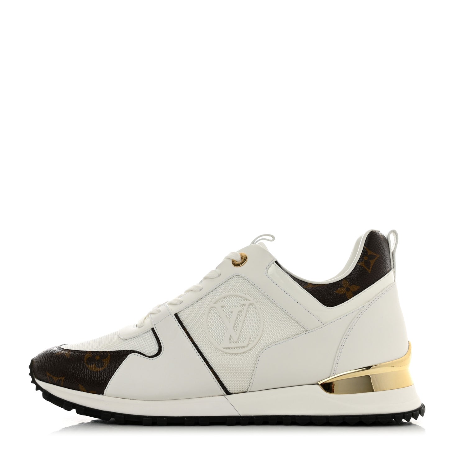 Calfskin Monogram Run Away Sneakers 41 White