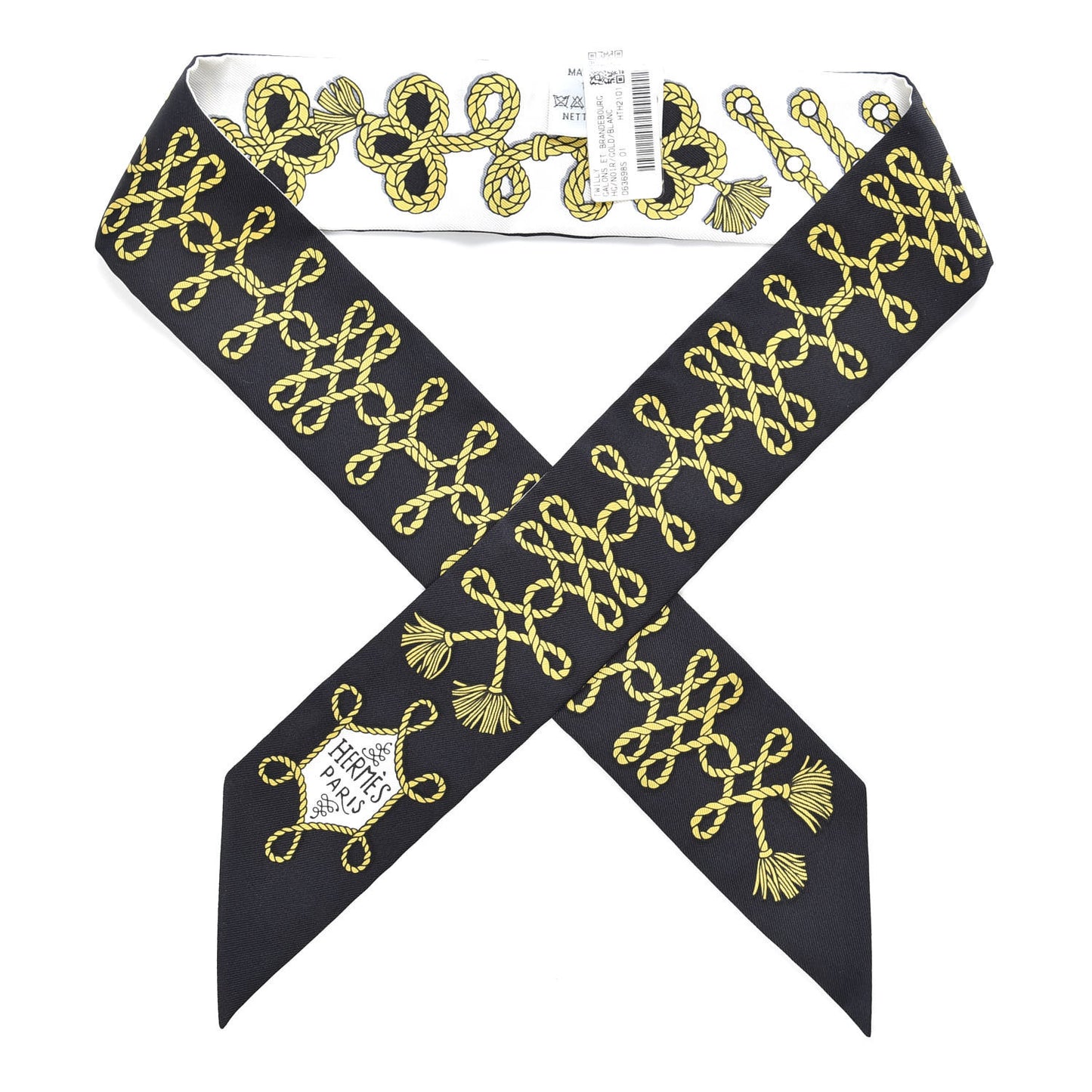 Silk Galons Et Brandebourg Twilly Black Gold White