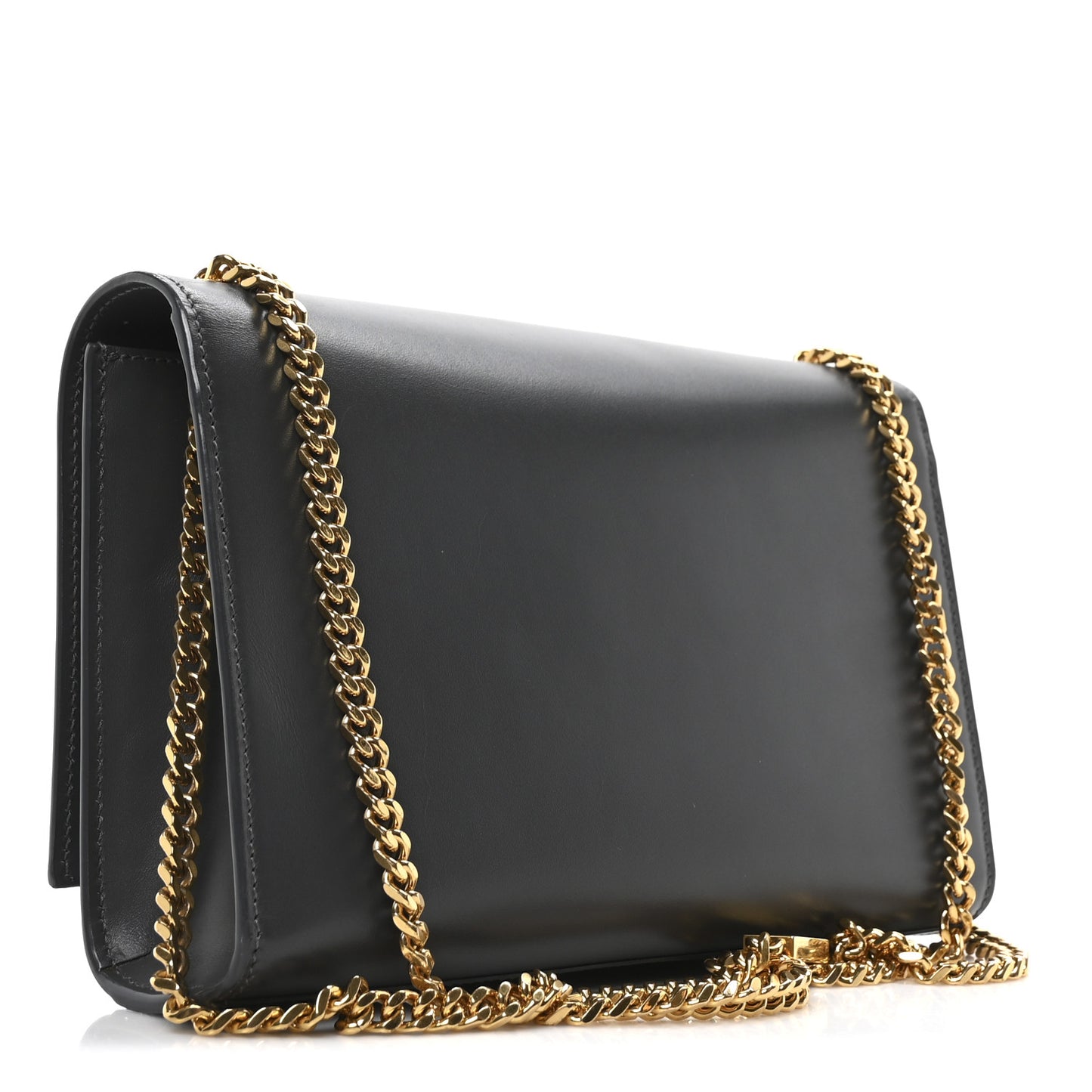 Smooth Calfskin Medium Classic Monogram Kate Tassel Satchel Grey