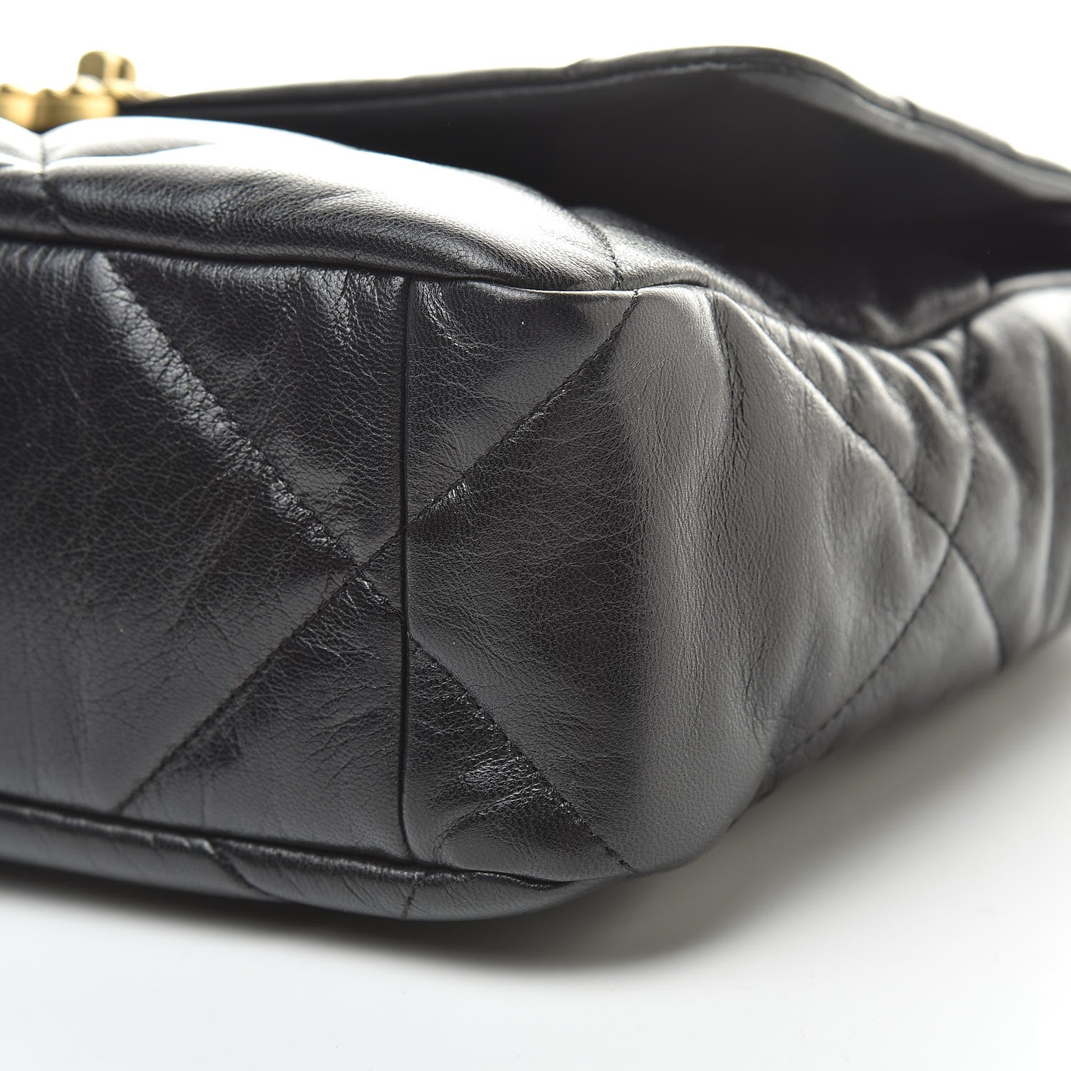 Chanel Goatskin Quilted Large 19 Flap Black 10 of 10