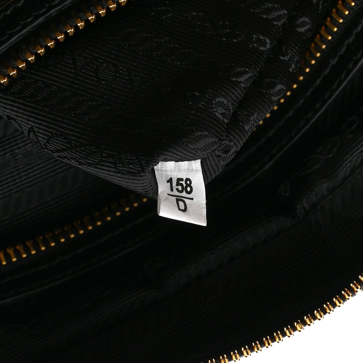 Prada Glace Calfskin Embossed Logo Crossbody Black 7 of 10
