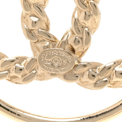 Chanel Baguette Crystal High Society CC Drop Earrings Gold 4 of 5
