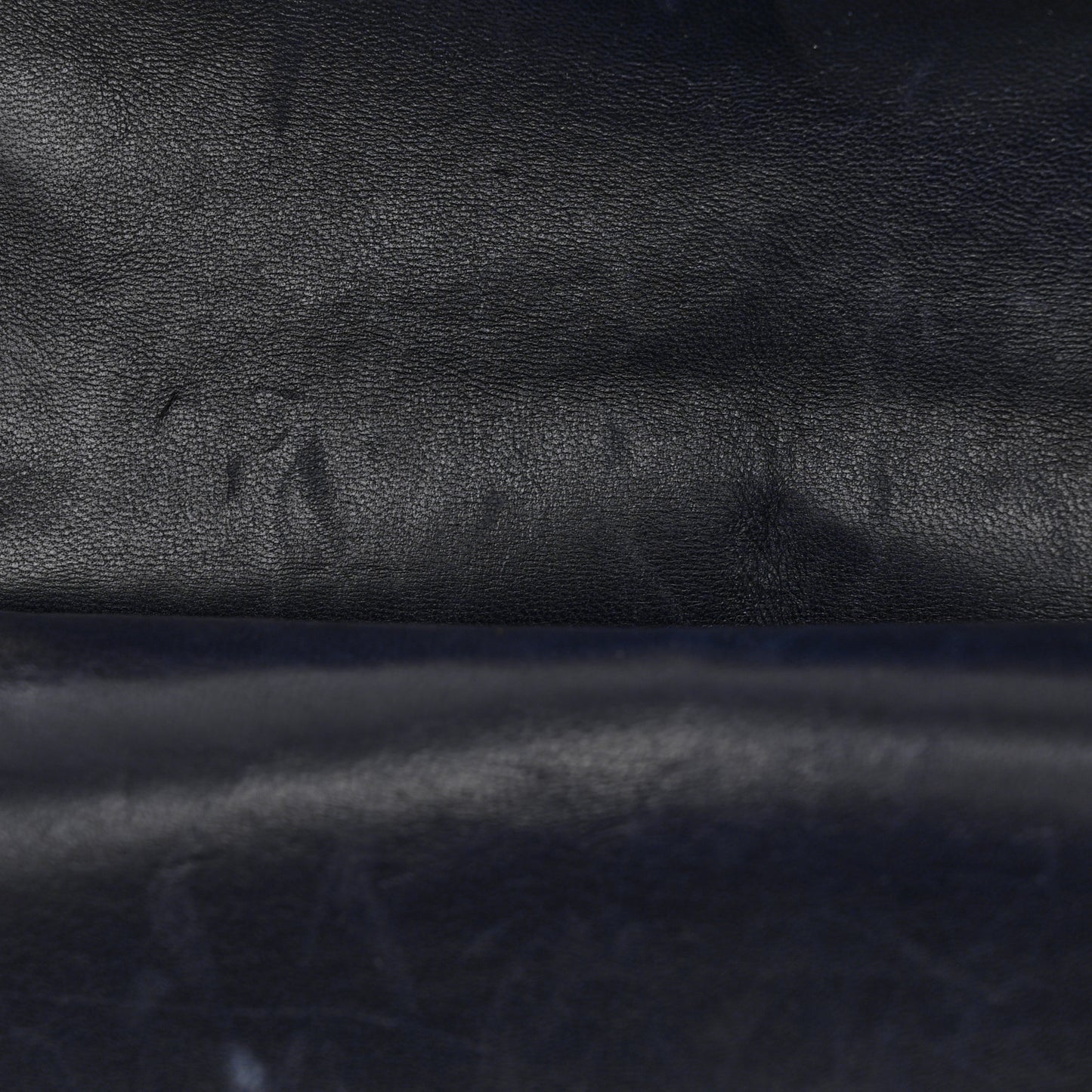 Lambskin Quilted Medium Double Flap Navy