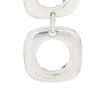 Tiffany Sterling Silver Cushion Square Link Pendant Necklace 5 of 5