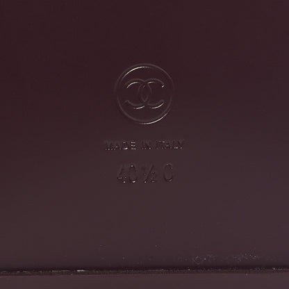 Chanel Grained Calfskin Velcro Dad Sandals 40.5 Burgundy 8 of 10