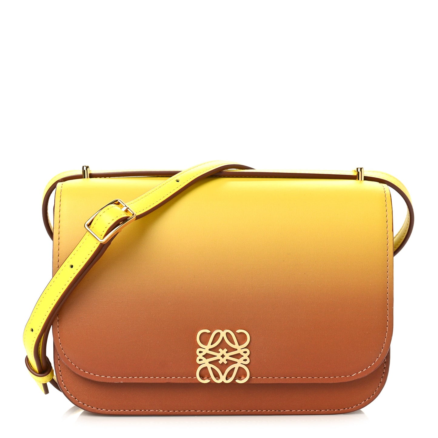 Silk Calfskin Degrade Small Goya Bag Yellow