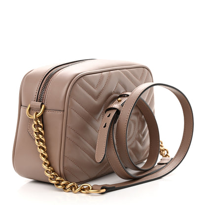 Gucci Calfskin Matelasse Small GG Marmont Chain Shoulder Bag Porcelain Rose 3 of 10