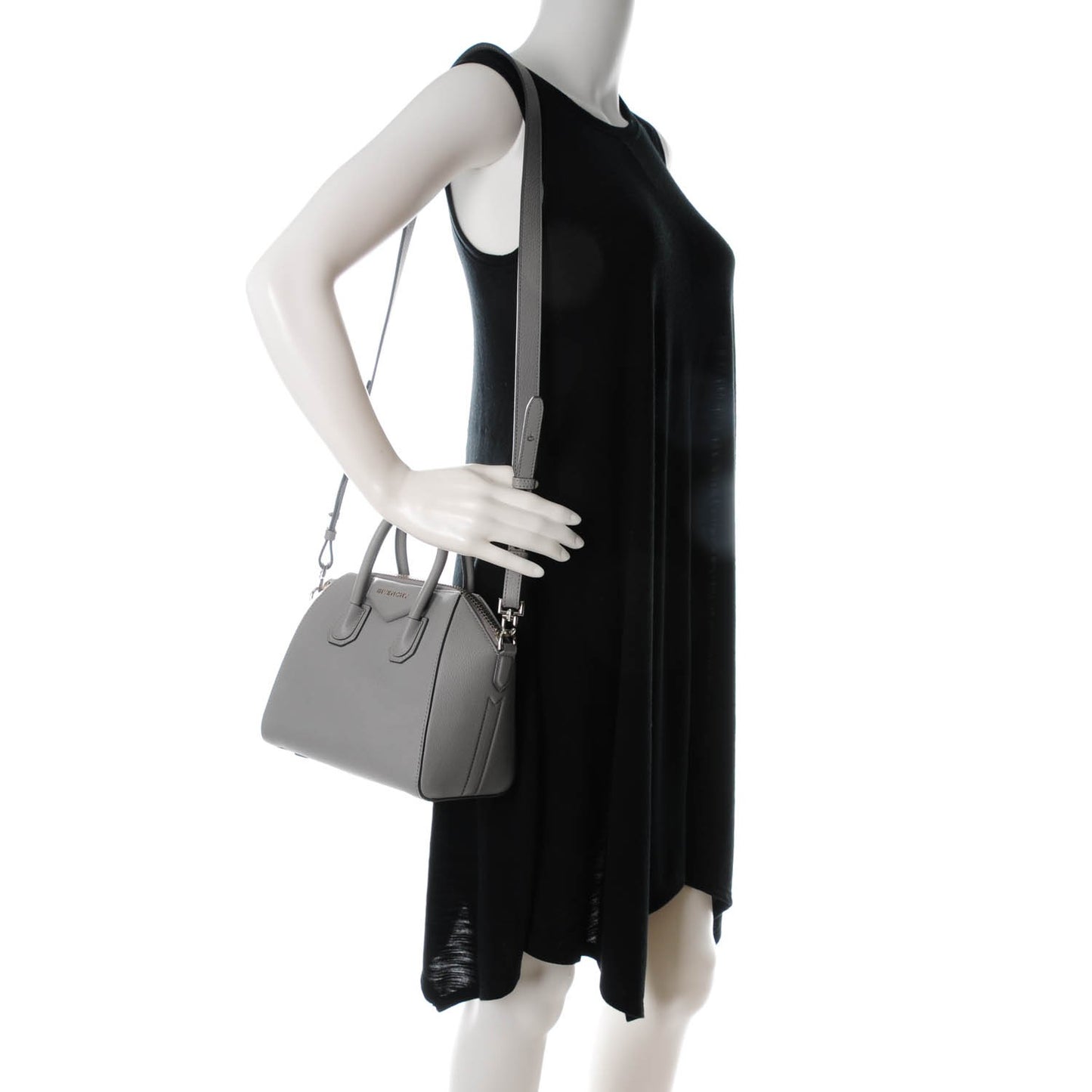 Sugar Goatskin Mini Antigona Grey
