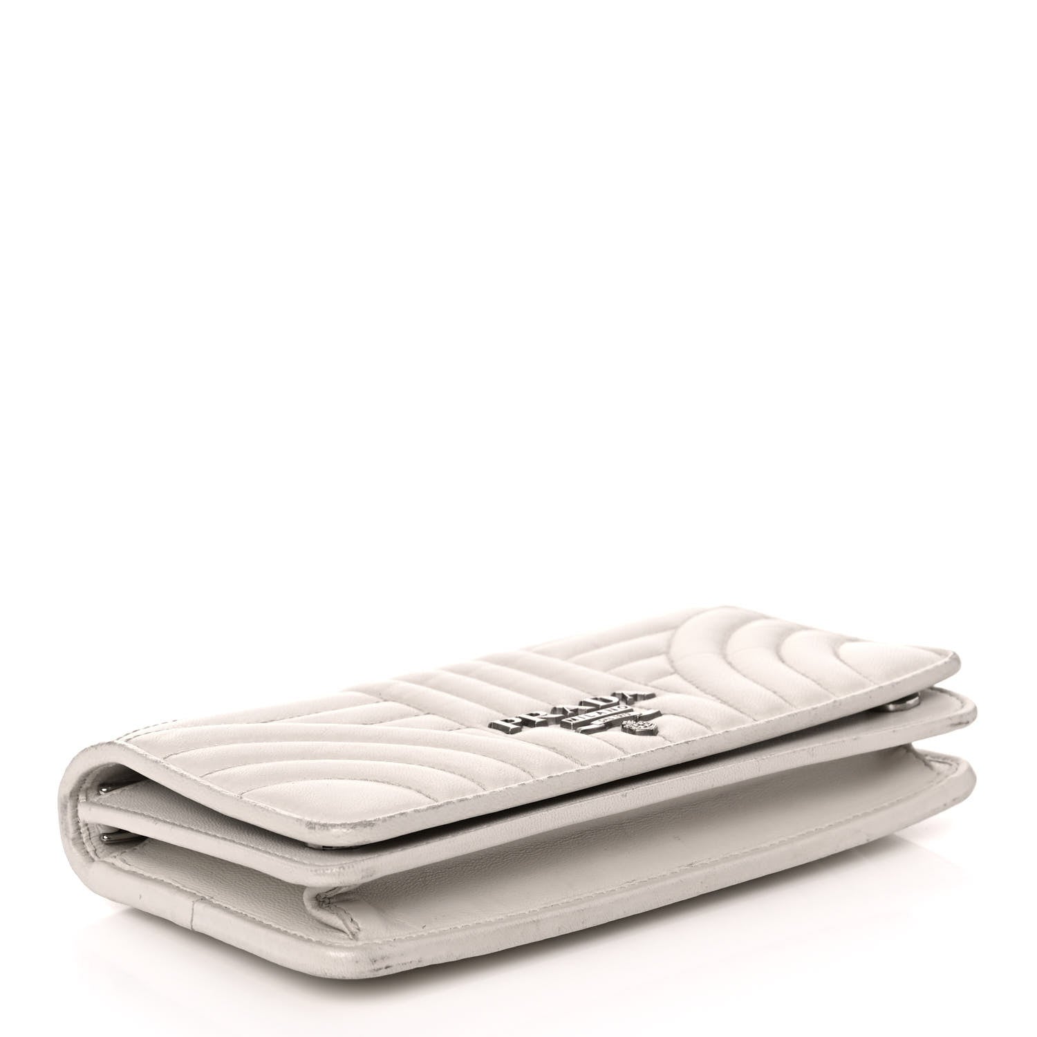 Prada Soft Calfskin Impunture Diagramme Chain Wallet 4 of 11