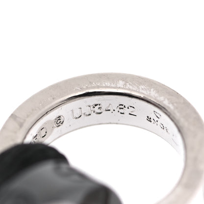 Cartier 18K White Gold Ceramic 4 Diamond LOVE Cord Bracelet Black 5 of 5