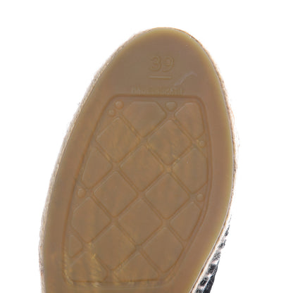 Chanel Velvet Grosgrain CC Espadrilles 39 Black 9 of 11