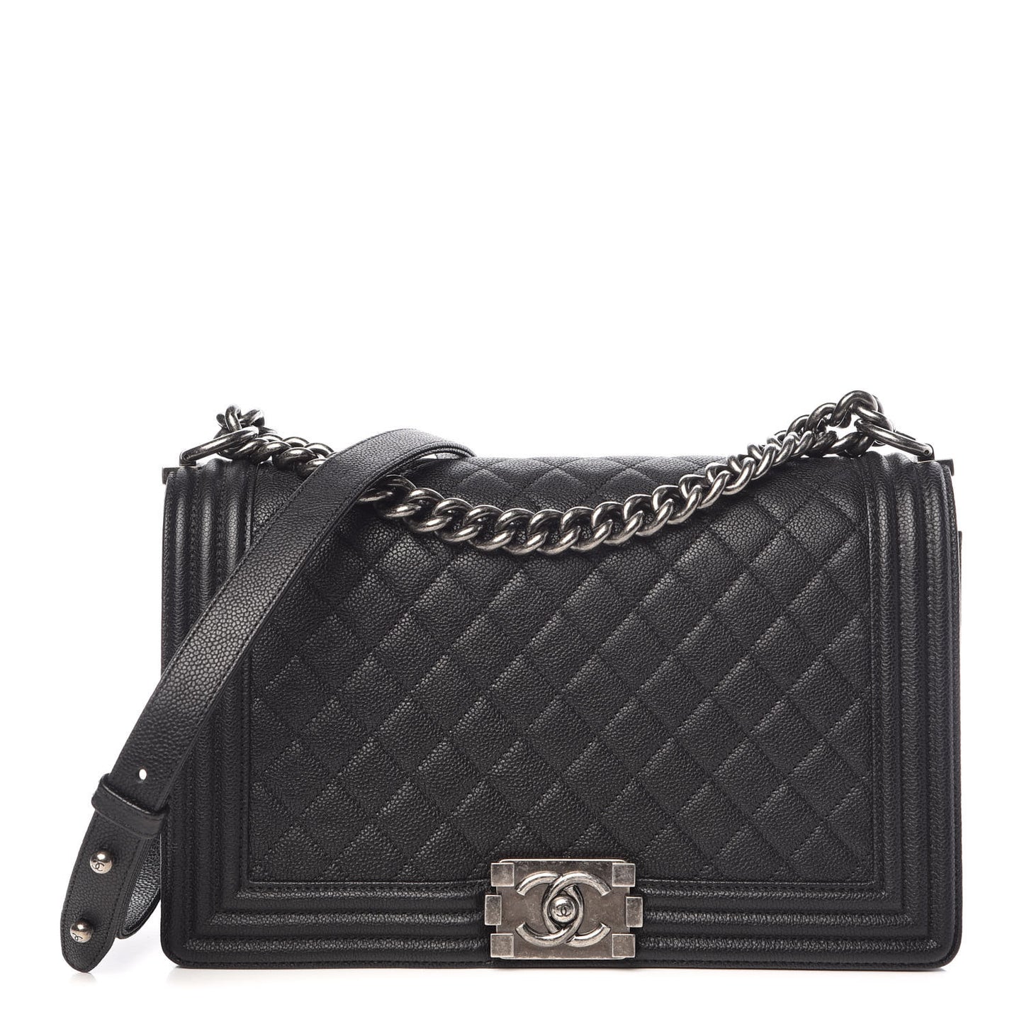 Caviar Quilted New Medium Boy Flap Black