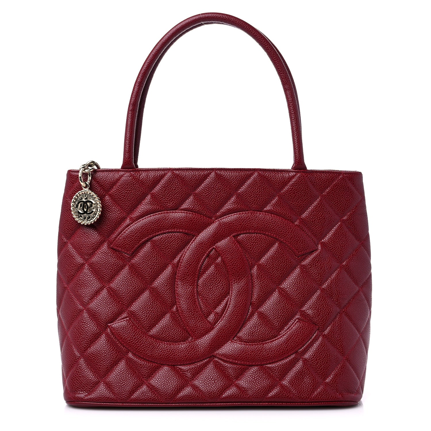 Chanel Caviar Quilted Medallion Tote Red 1 of 11