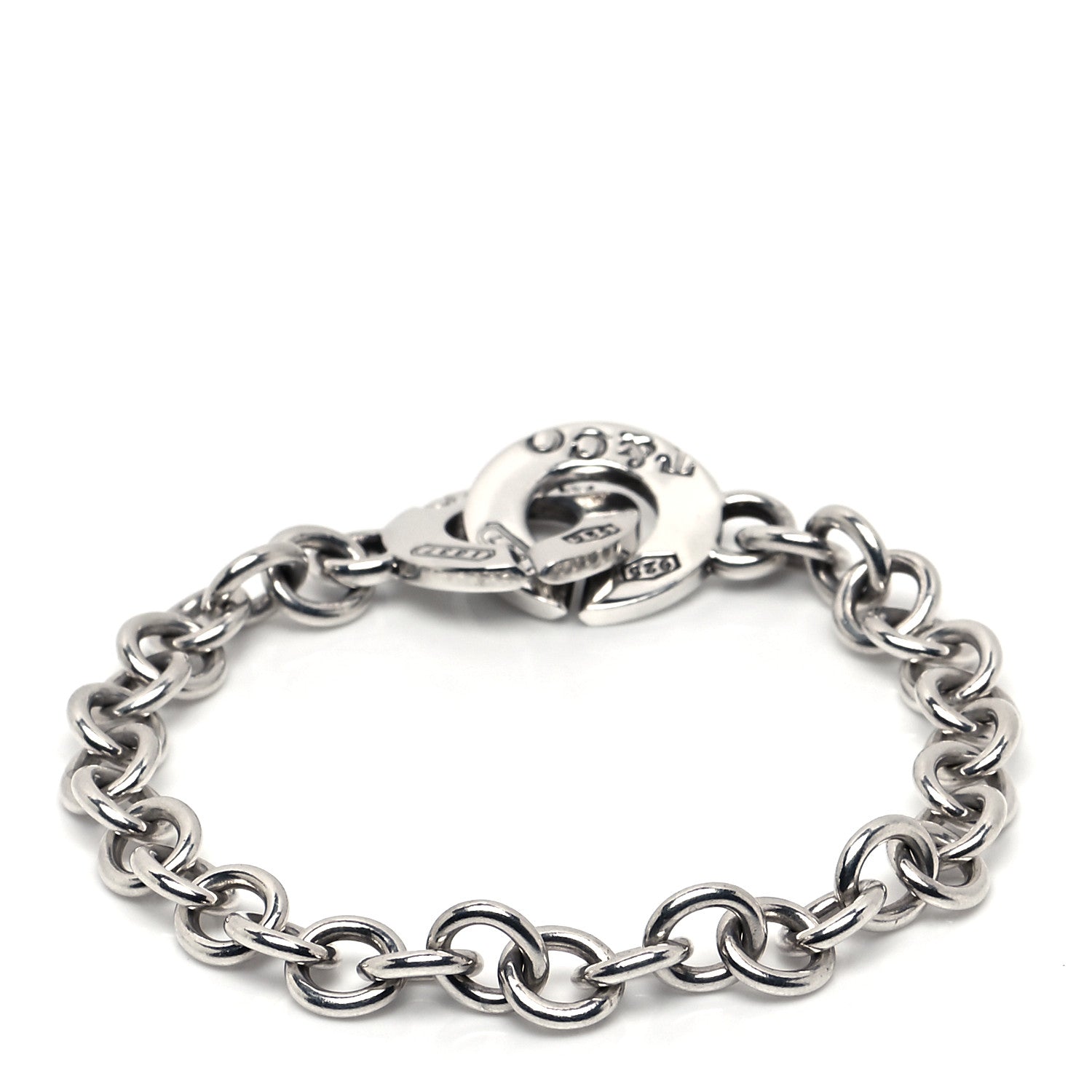 Tiffany Sterling Silver 1837 Circle Clasp Bracelet 3 of 4