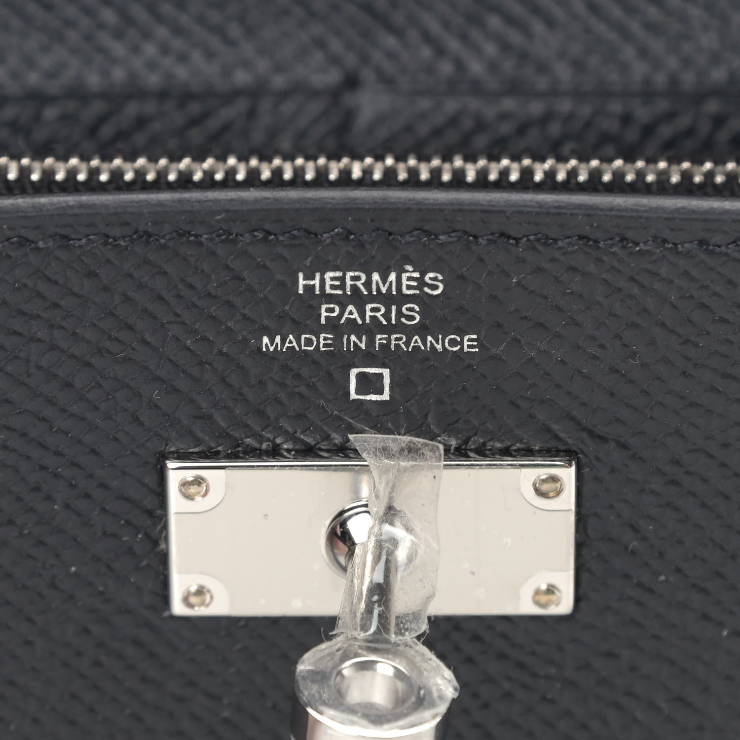Hermes Epsom Matte Alligator Touch Kelly Wallet To Go Black 8 of 9