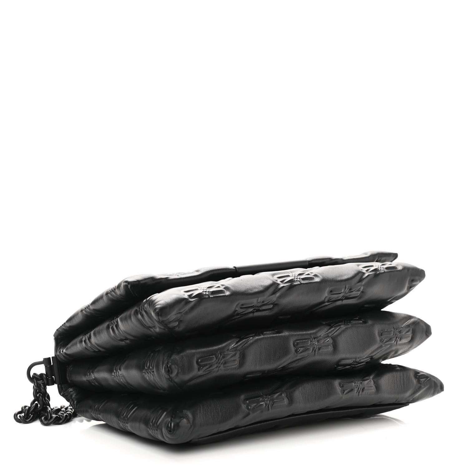 Balenciaga Nappa BB Monogram Embossed Medium Triplet Bag Black 4 of 9