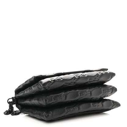 Balenciaga Nappa BB Monogram Embossed Medium Triplet Bag Black 4 of 9