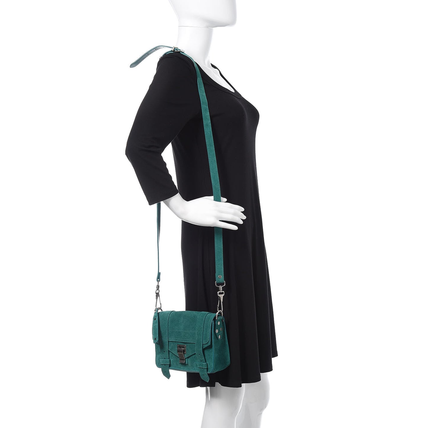 Suede PS1 Pouch Messenger Bag Malachite