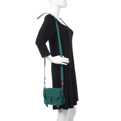 Proenza Schouler Suede PS1 Pouch Messenger Bag Malachite 2 of 11