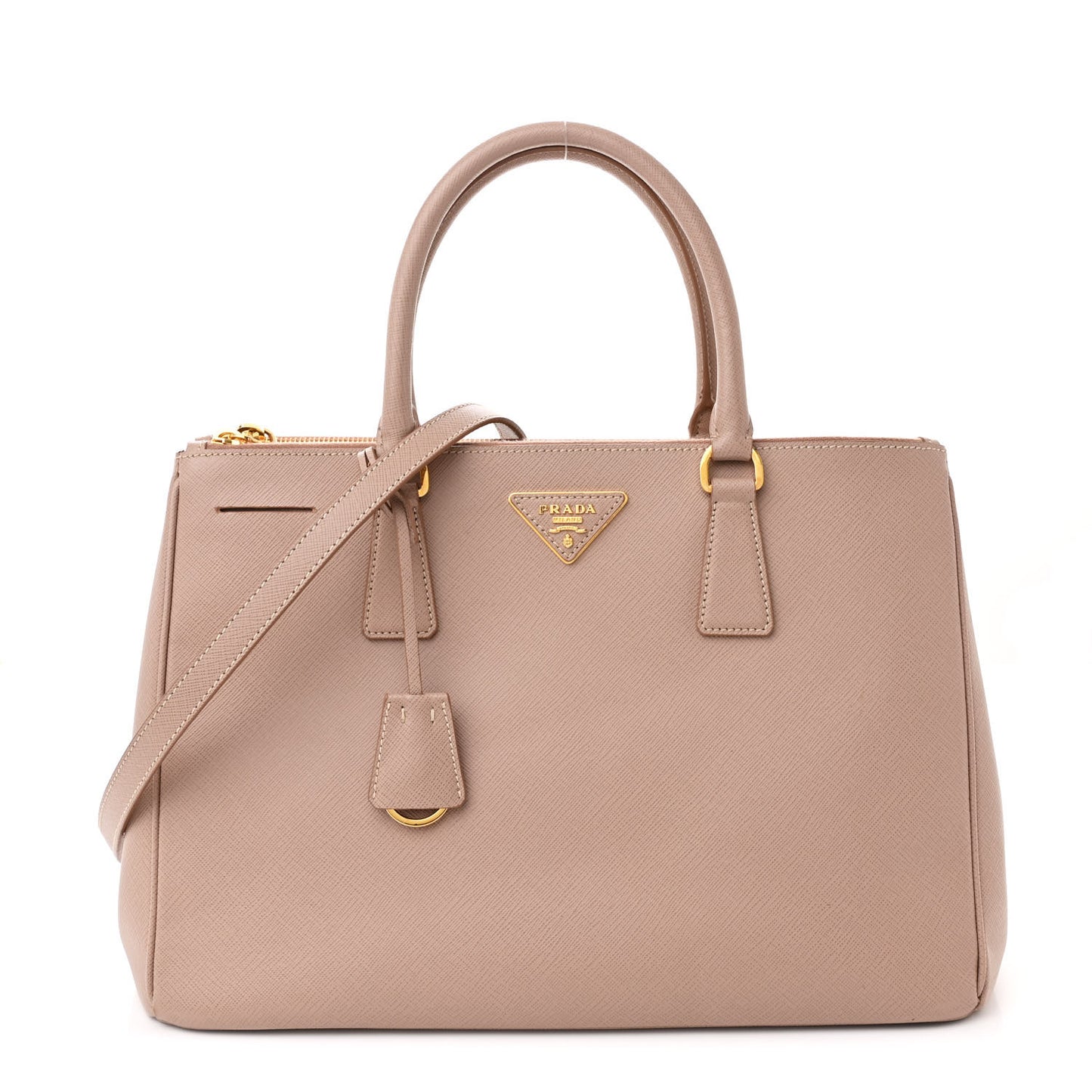 Saffiano Medium Galleria Double Zip Tote Cammeo