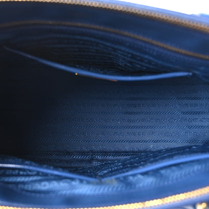 Prada Saffiano Vernice Medium Galleria Double Zip Azzurro Azzurro 5 of 10