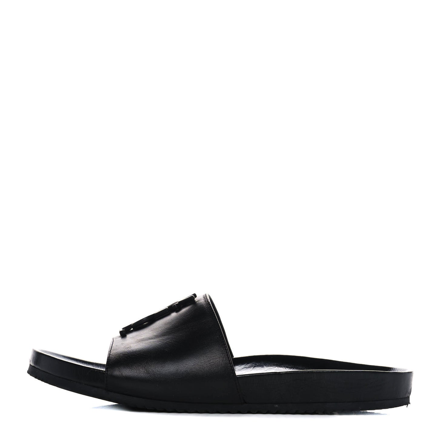 Lambskin Joan Slide Sandals 40.5 Black
