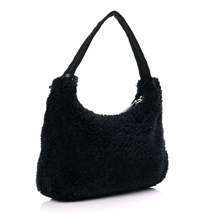 Prada Terry Cloth Mini Re-Edition 2000 Bag Black White 3 of 10
