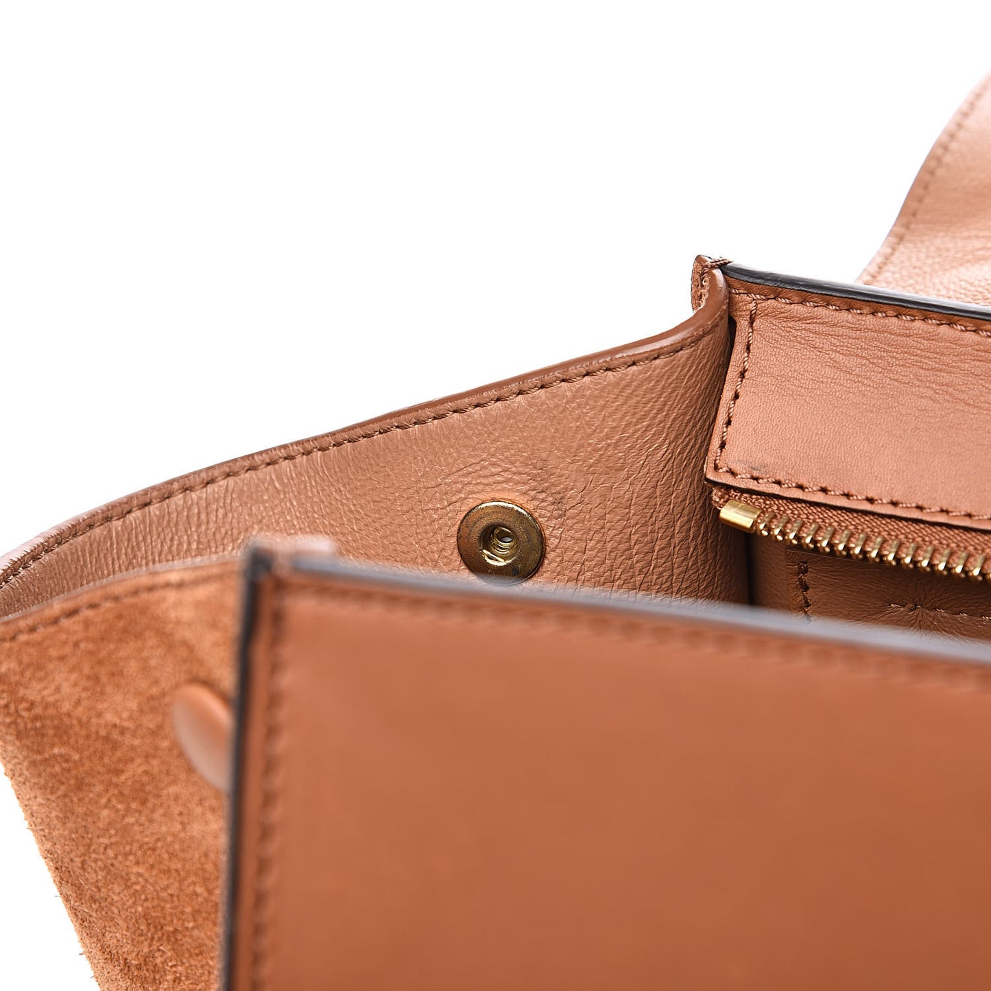 Natural Calfskin Small Trapeze Tan