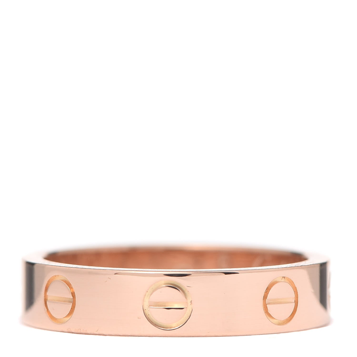 Cartier 18K Pink Gold Diamond 4mm LOVE Wedding Band Ring 50 5.25 3 of 4