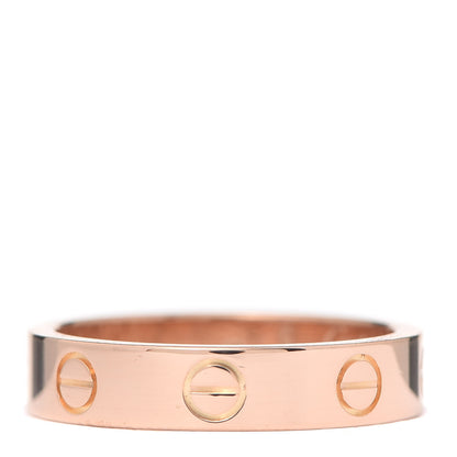 Cartier 18K Pink Gold Diamond 4mm LOVE Wedding Band Ring 50 5.25 3 of 4