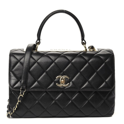 Chanel Lambskin Quilted Medium Trendy CC Flap Dual Handle Bag Black 1 of 14